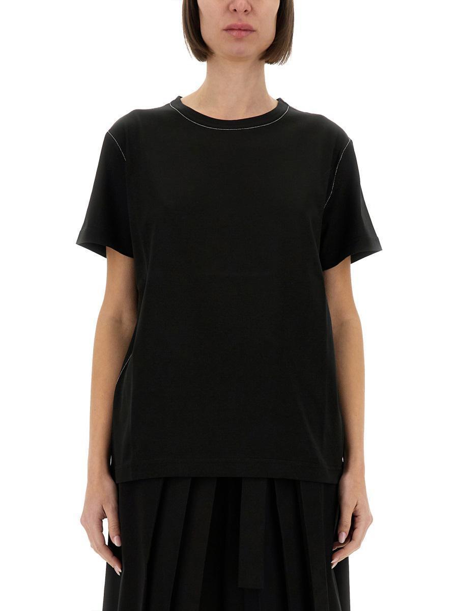 FABIANA FILIPPI Jersey T-shirt In Black Product Image