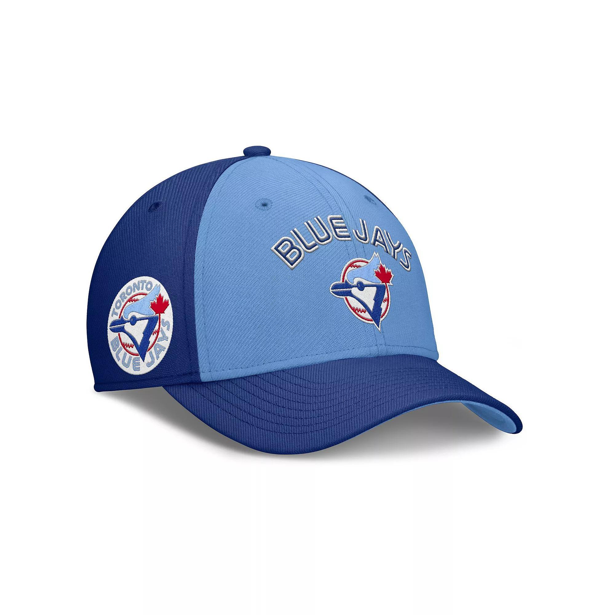 Men's Nike Royal/Powder Blue Toronto Blue Jays Rise Swoosh Performance Flex Hat, Size: Small/Medium, Jay Blue Product Image