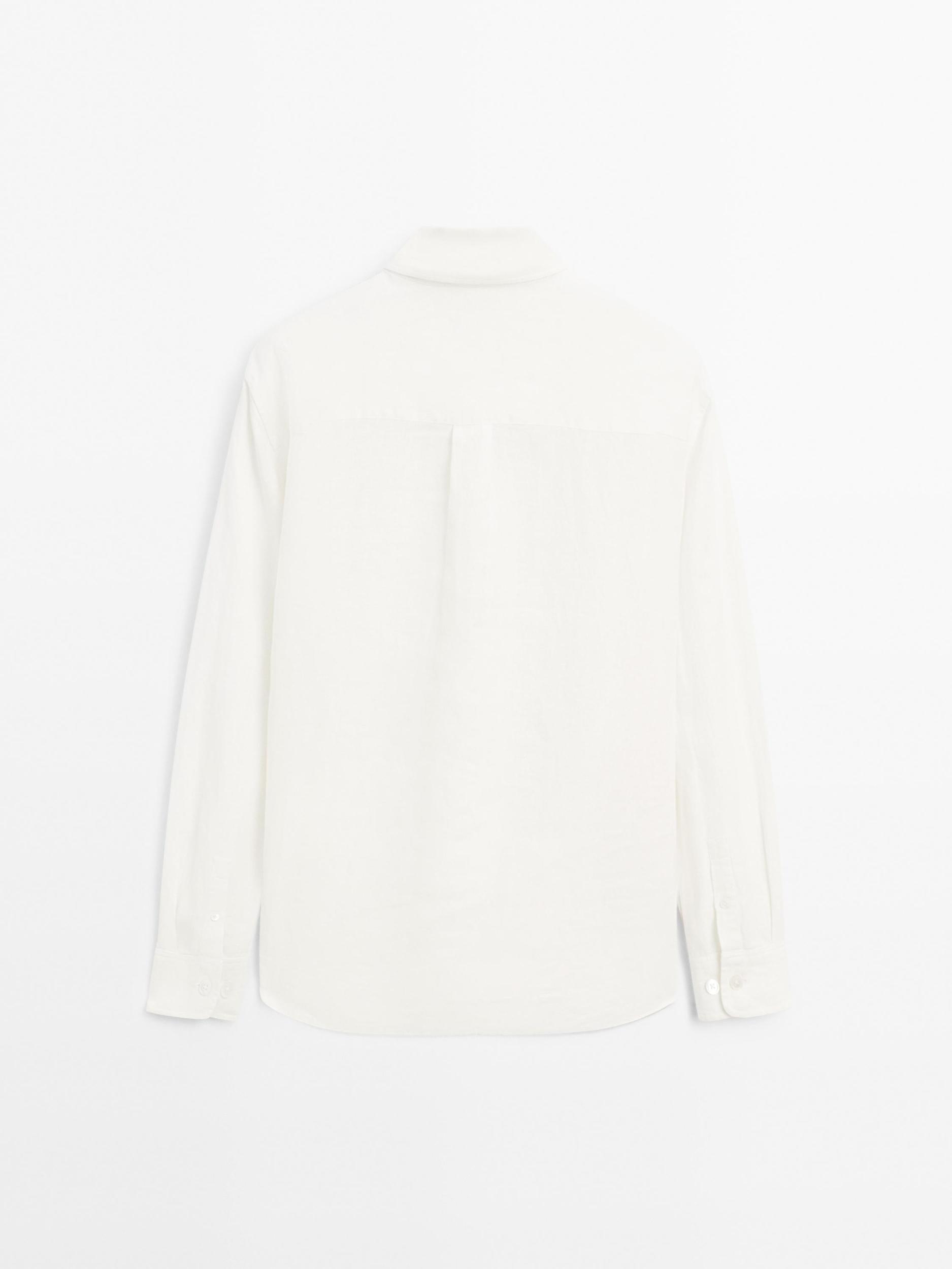 100% linen regular fit shirt Product Image