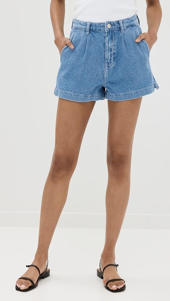 Reformation Elana Pleated Denim Shorts | Shopbop Product Image