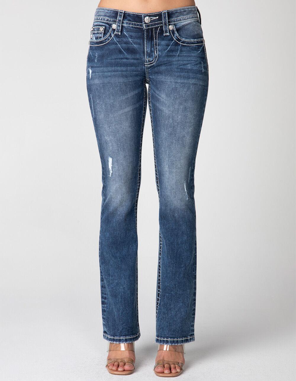 MISS ME 32 Wing Womens Slim Fit Bootcut Jeans Product Image