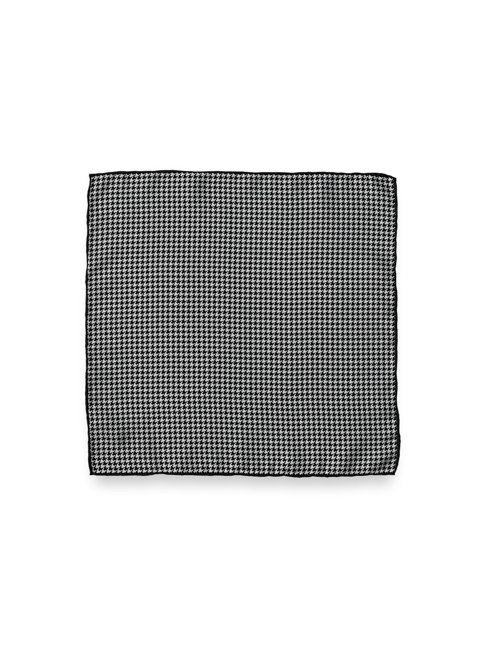 Houndstooth Silk Pocket Square - Blue Product Image