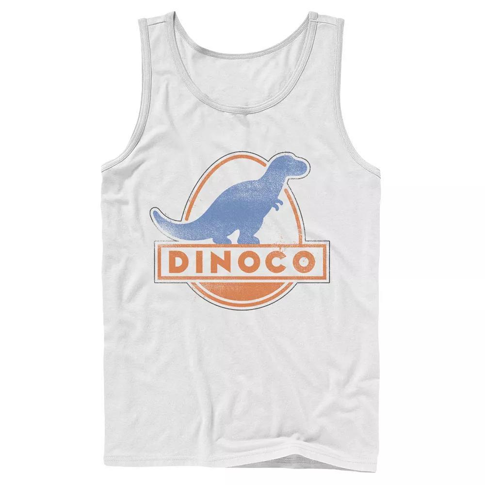 Men's Disney Pixar Cars Iconic DINOCO Gas Station Logo Tank Top,  Product Image