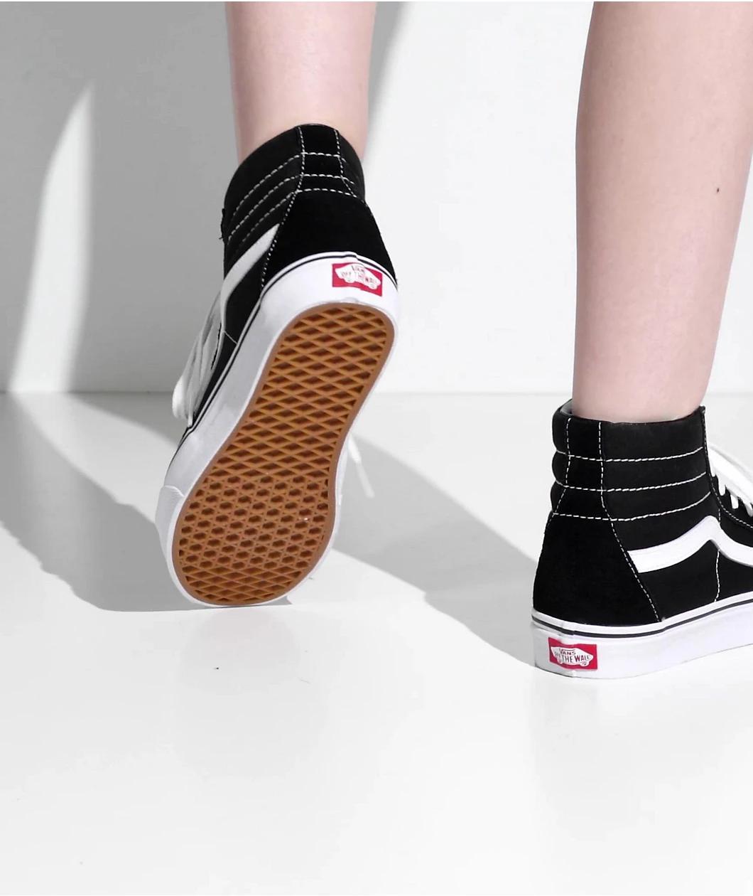 Vans Sk8-Hi Black & White Skate Shoes Product Image