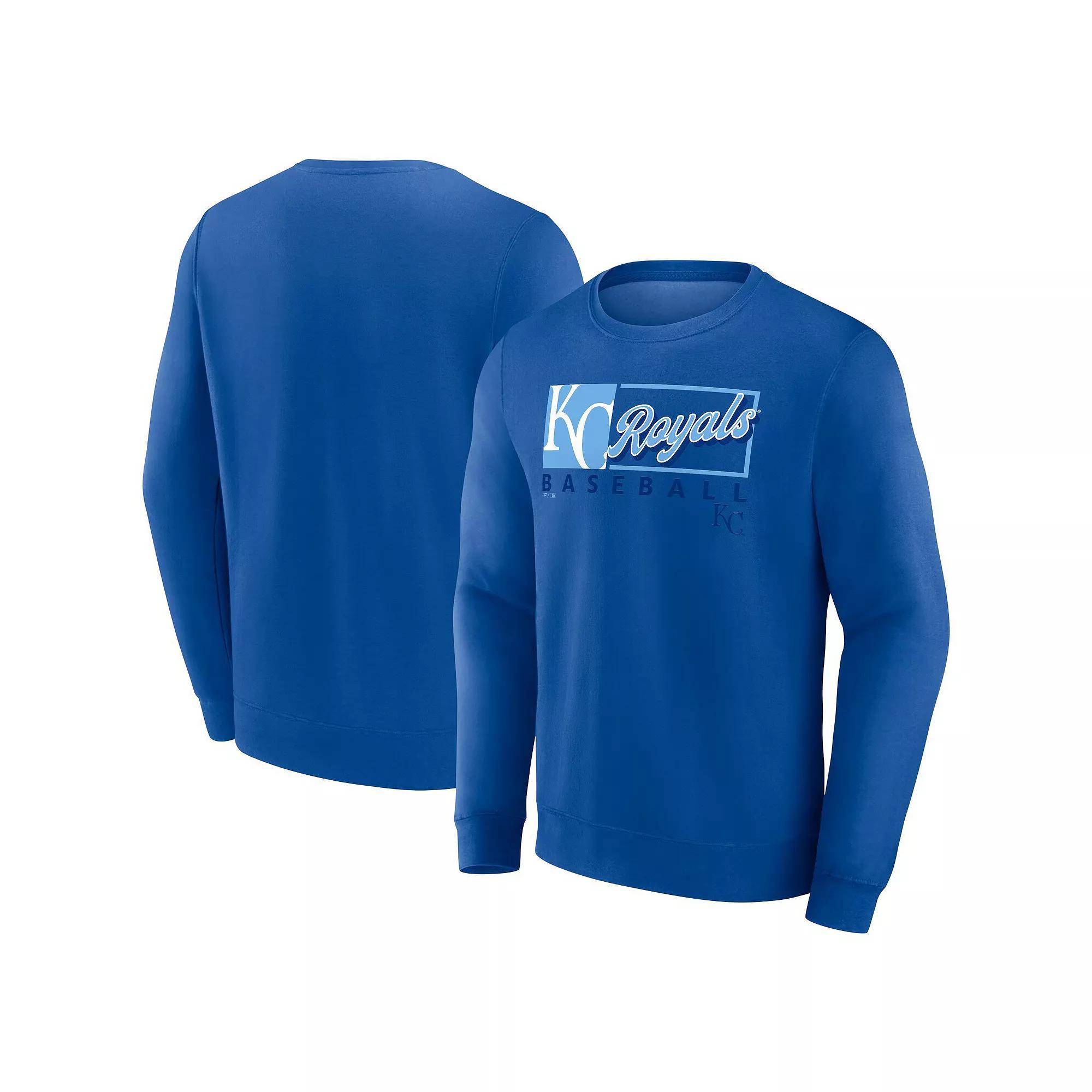 Men's Fanatics Royal Kansas City Royals Focus Fleece Pullover Sweatshirt,  Product Image