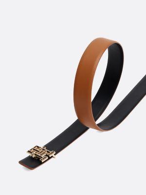 Monogram Buckle Reversible Leather Belt Product Image