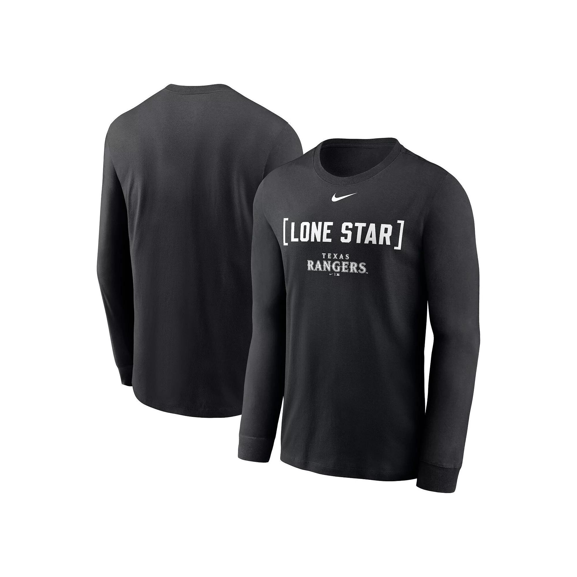 Men's Nike Black Texas Rangers Local Nickname Long Sleeve T-Shirt, Size: Medium Product Image