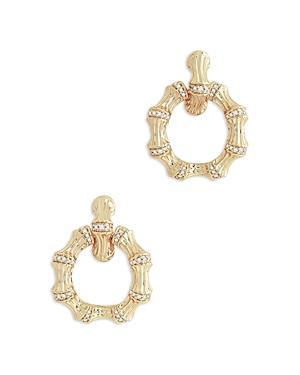 Womens 18K Gold-Plated & Cubic Zirconia Double Doorknocker Earrings Product Image