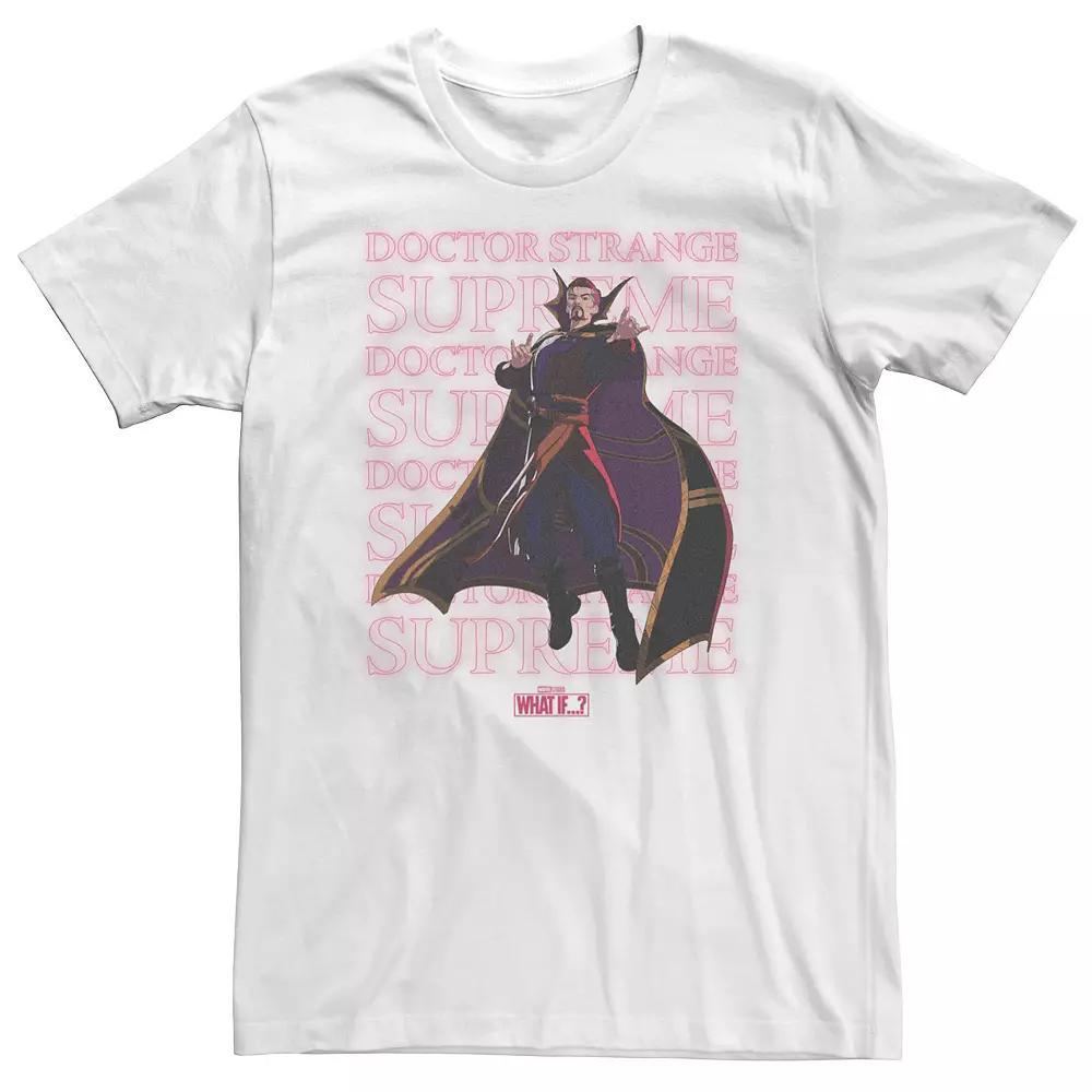 Big & Tall Marvel What If Doctor Strange Supreme Text Stack Tee, Men's,  Product Image