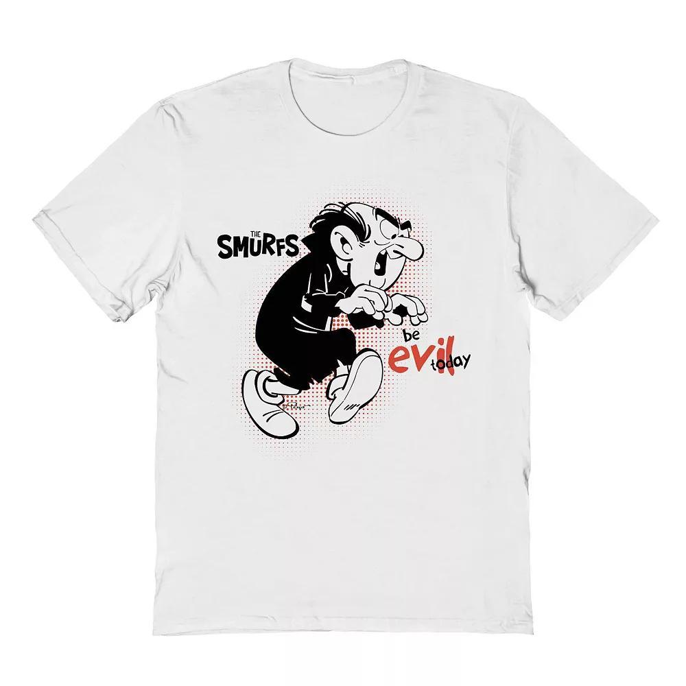 Men's Smurfs Be Evil Today Graphic Tee, Size: XXL, White Product Image
