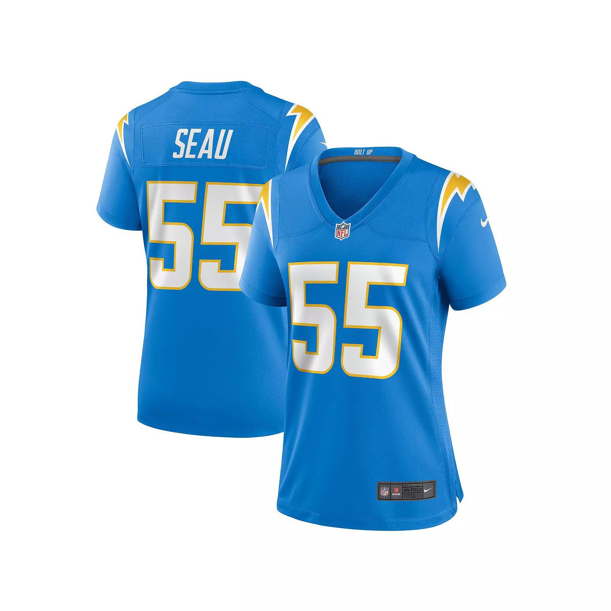 Women's Nike Junior Seau Powder Blue Los Angeles Chargers Game Retired Player Jersey, Size: Medium, Light Product Image