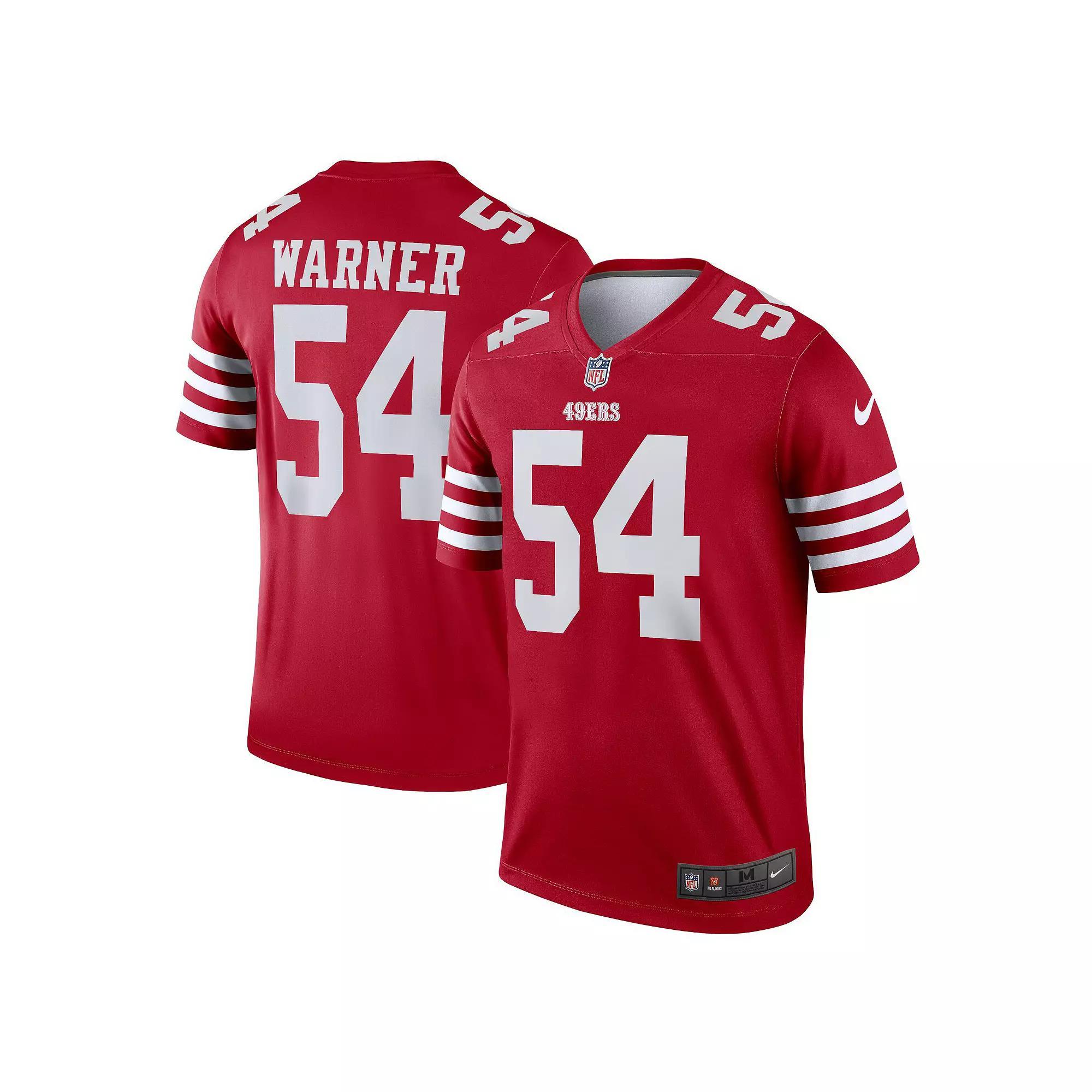 Men's Nike Fred Warner Scarlet San Francisco 49ers Team Legend Player Performance Top,  Product Image