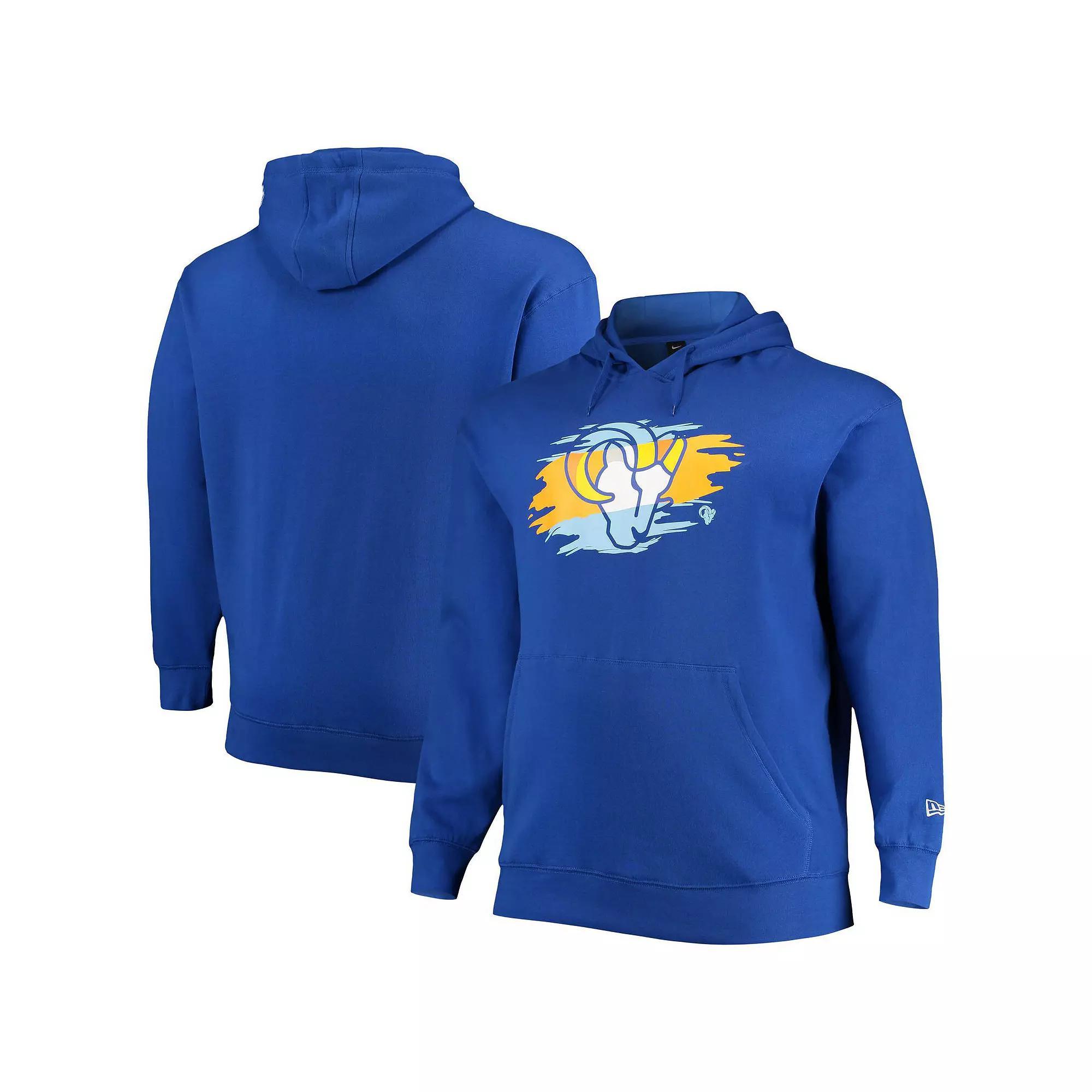 Men's New Era Royal Los Angeles Rams Big & Tall Primary Logo Pullover Hoodie,  Product Image