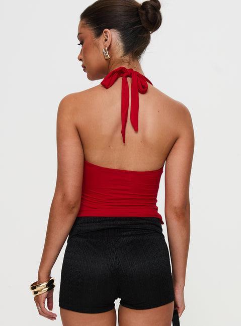 Chilli Halter Top Red Product Image