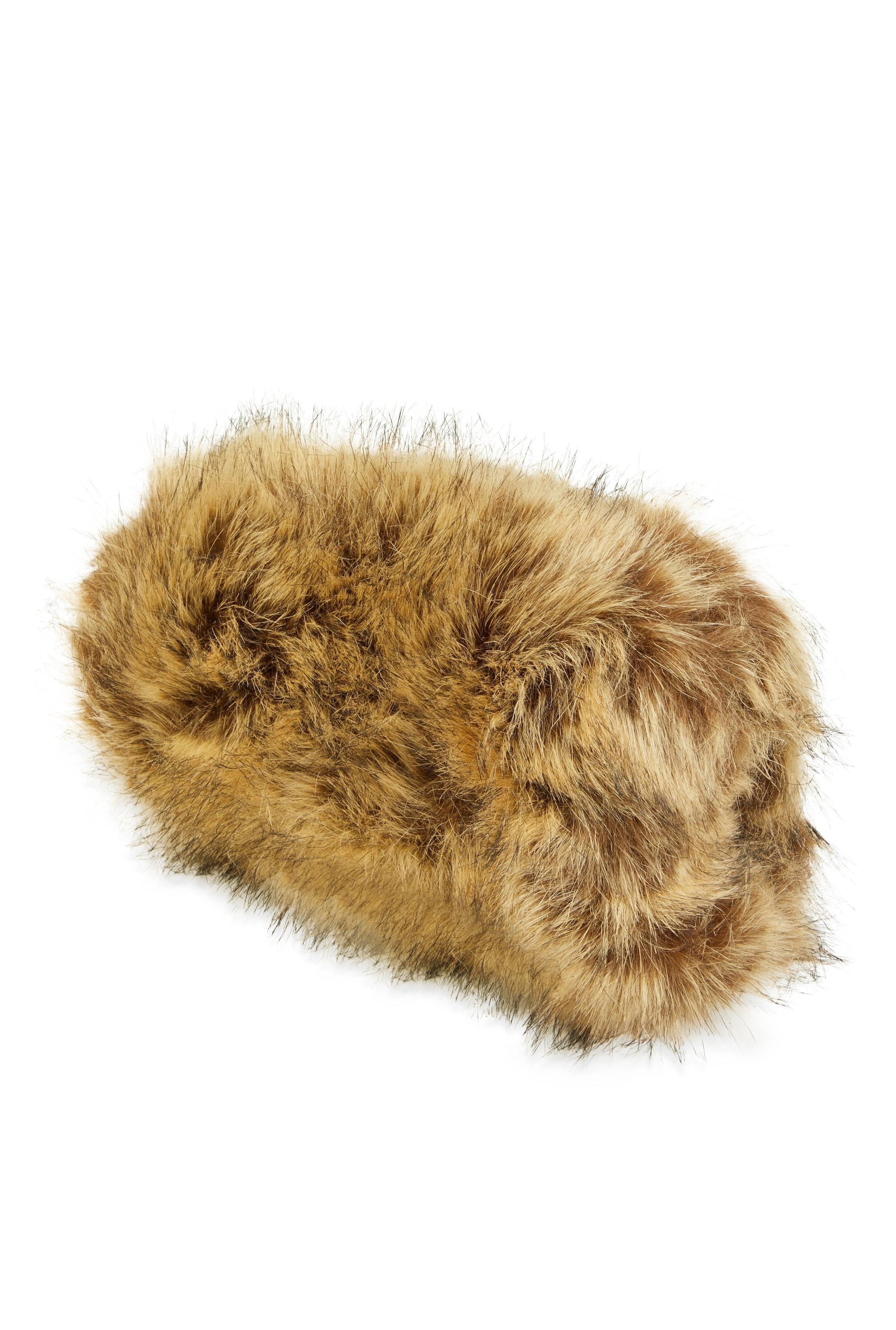 Womens Faux Fur Muff Crossbody Bag Product Image