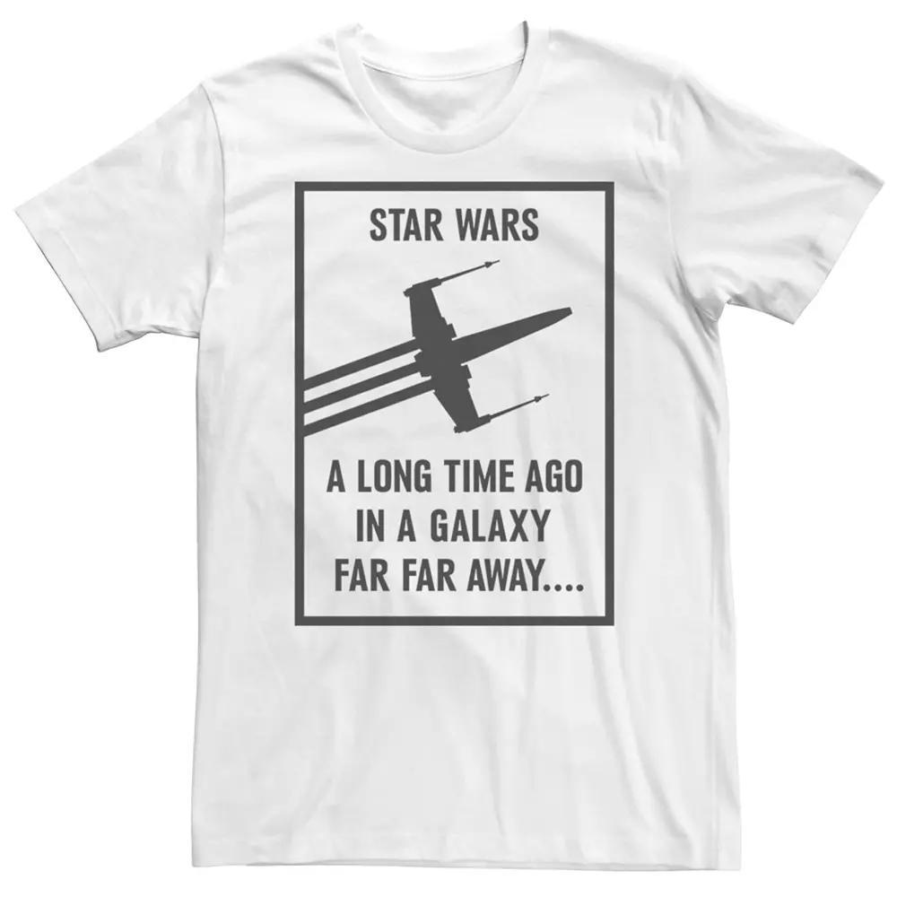 Men's Star Wars A Long Time Ago X-Wing Poster Tee,  Product Image