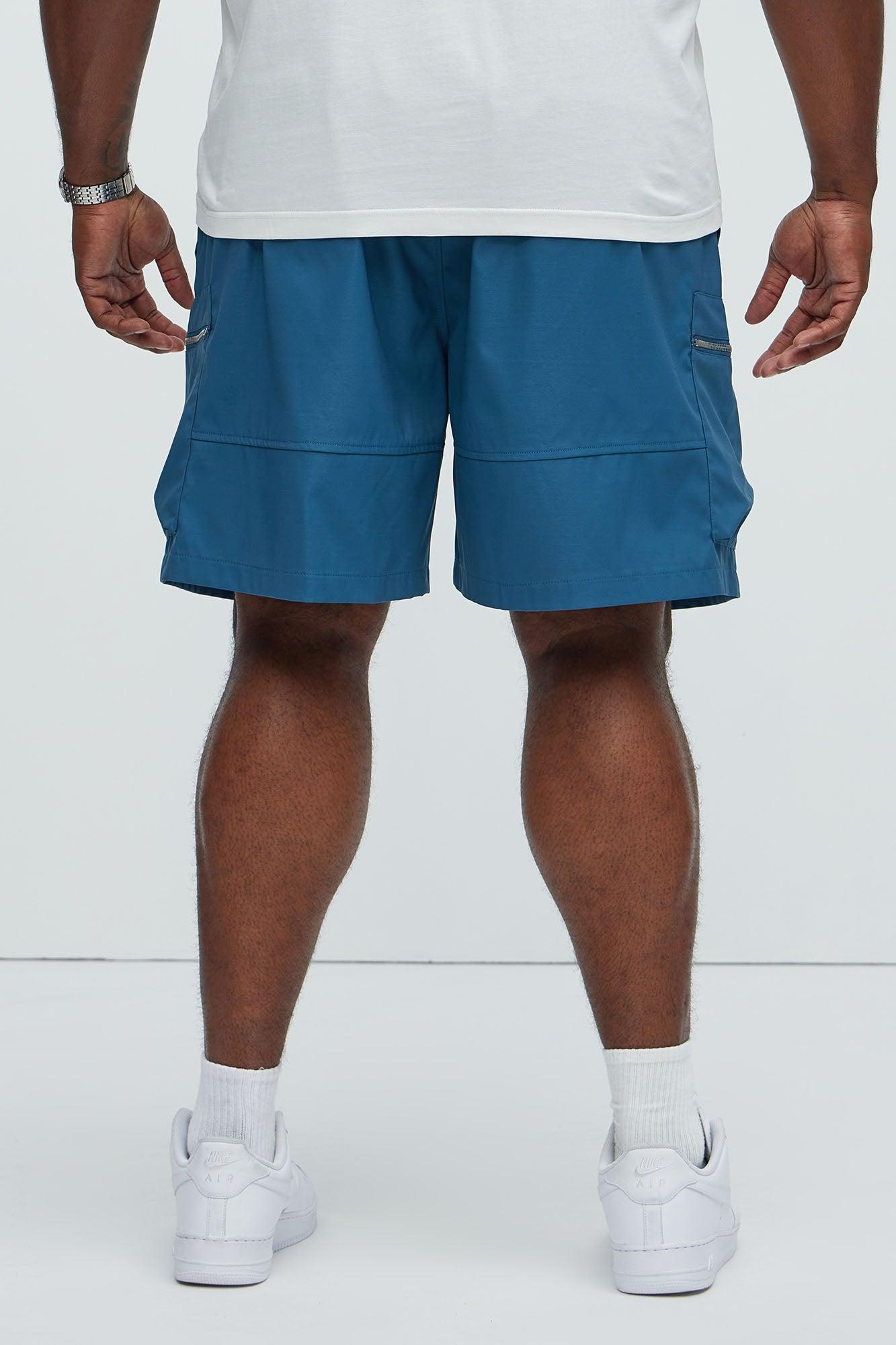 Maxey Cargo Shorts - Blue Product Image