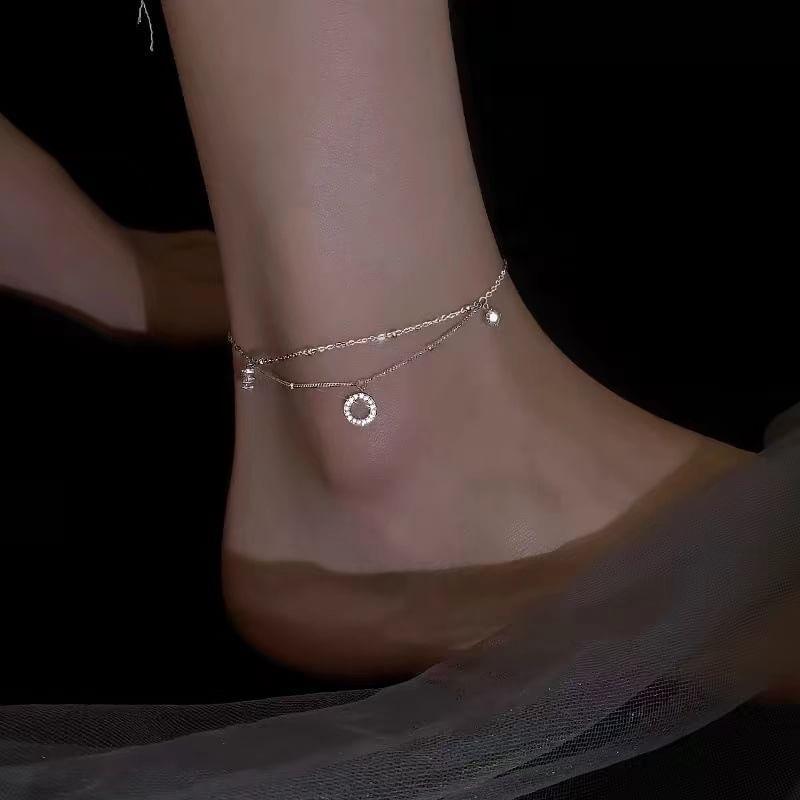 Sterling Silver CZ Anklet Product Image