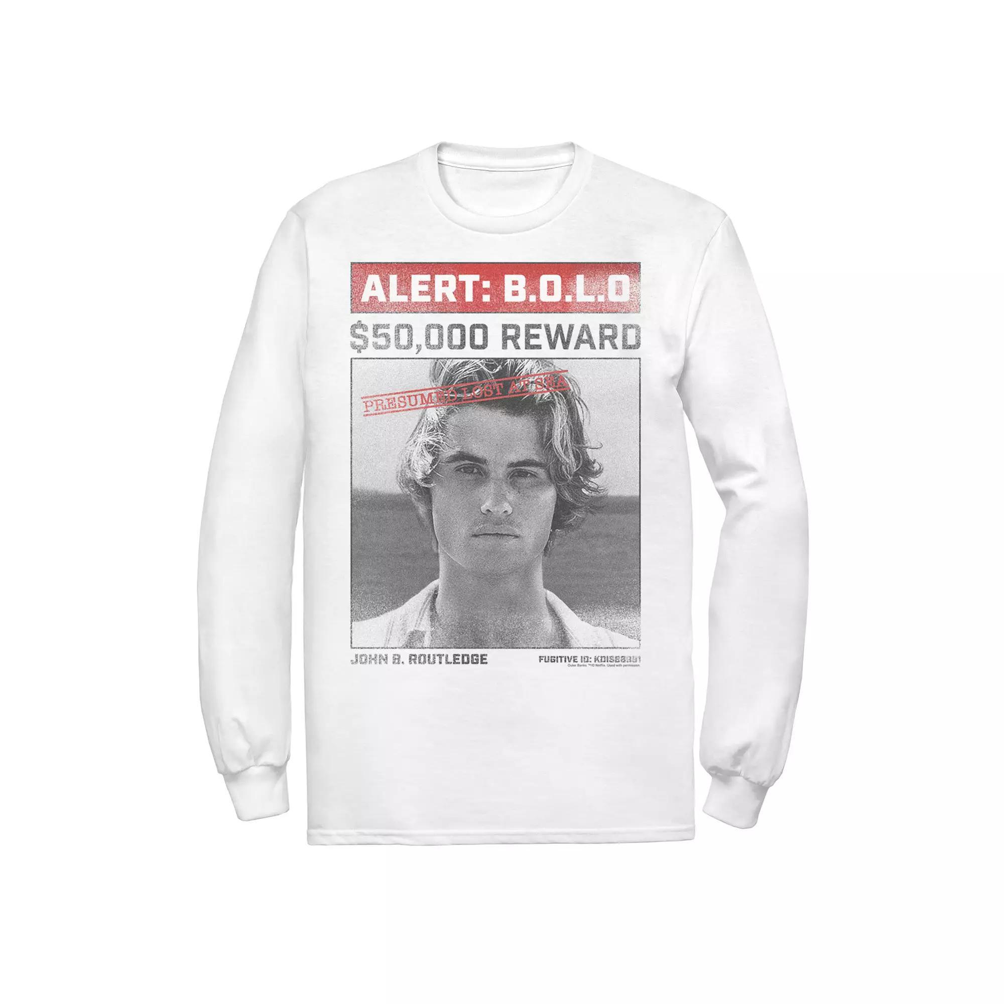 Men's Outer Banks John's Wanted Reward Poster Tee, Boy's, Size: XXL, White Product Image