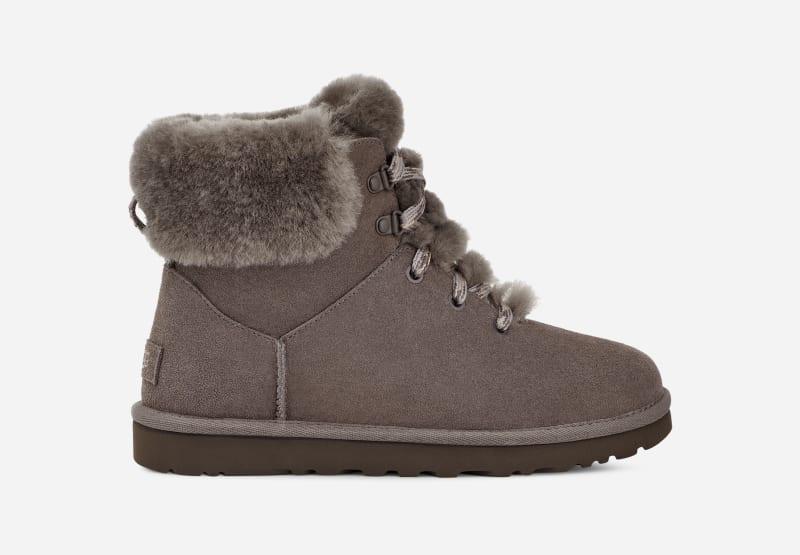 UGG Classic Mini Alpine Lace (Charcoal) Women's Shoes Product Image