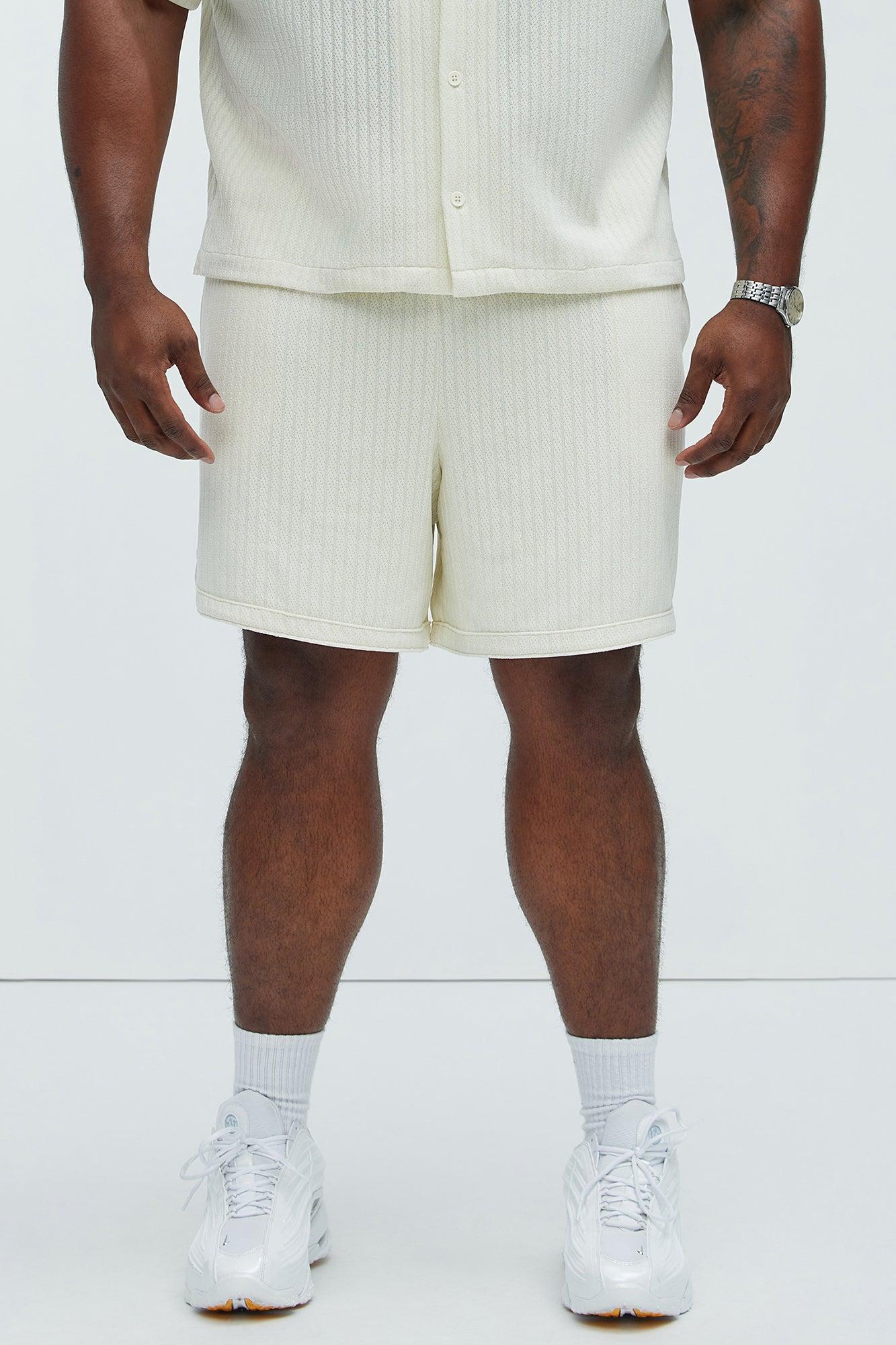 Easton Textured Shorts - Off White Product Image