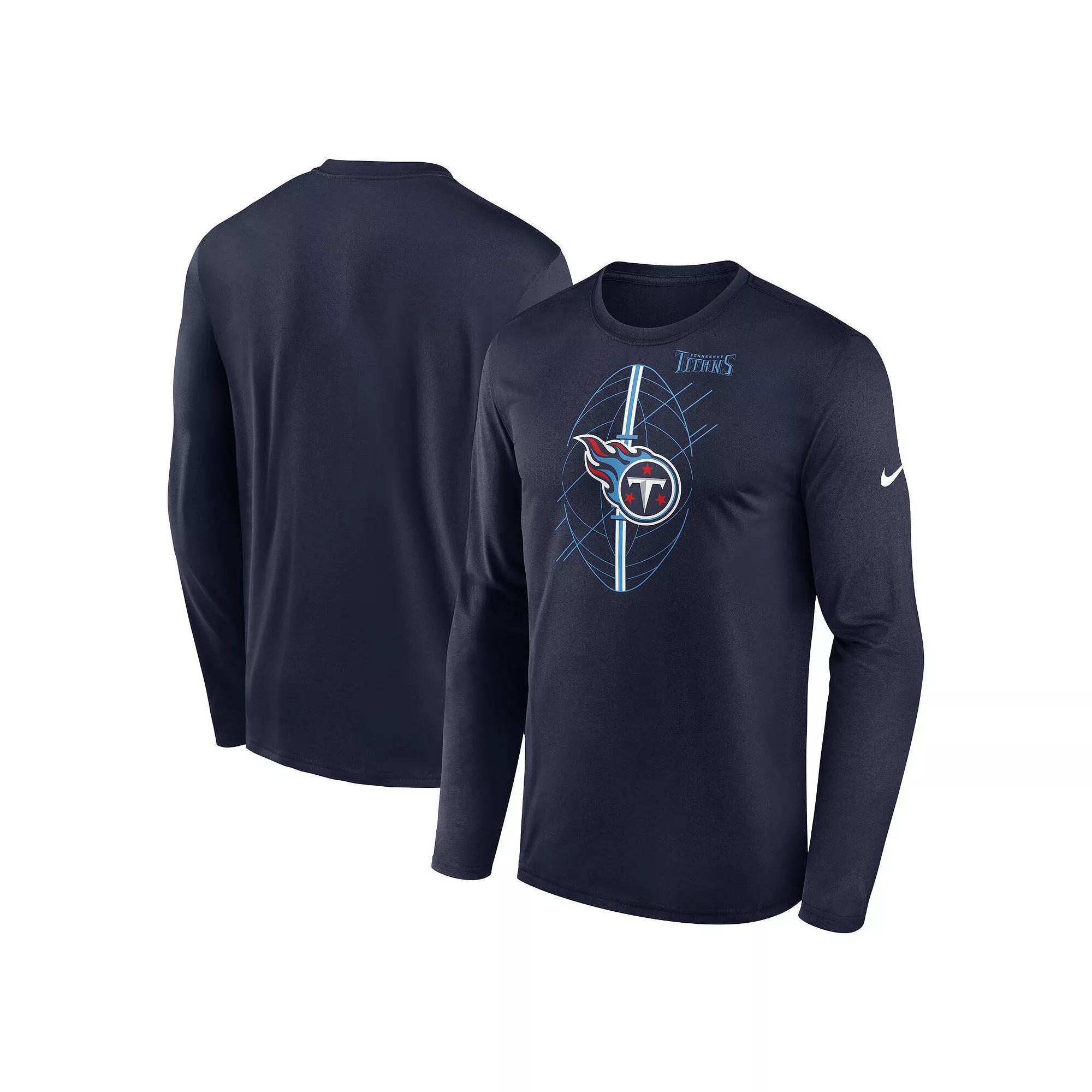 Men's Nike Navy Tennessee Titans Legend Icon Long Sleeve T-Shirt,  Product Image