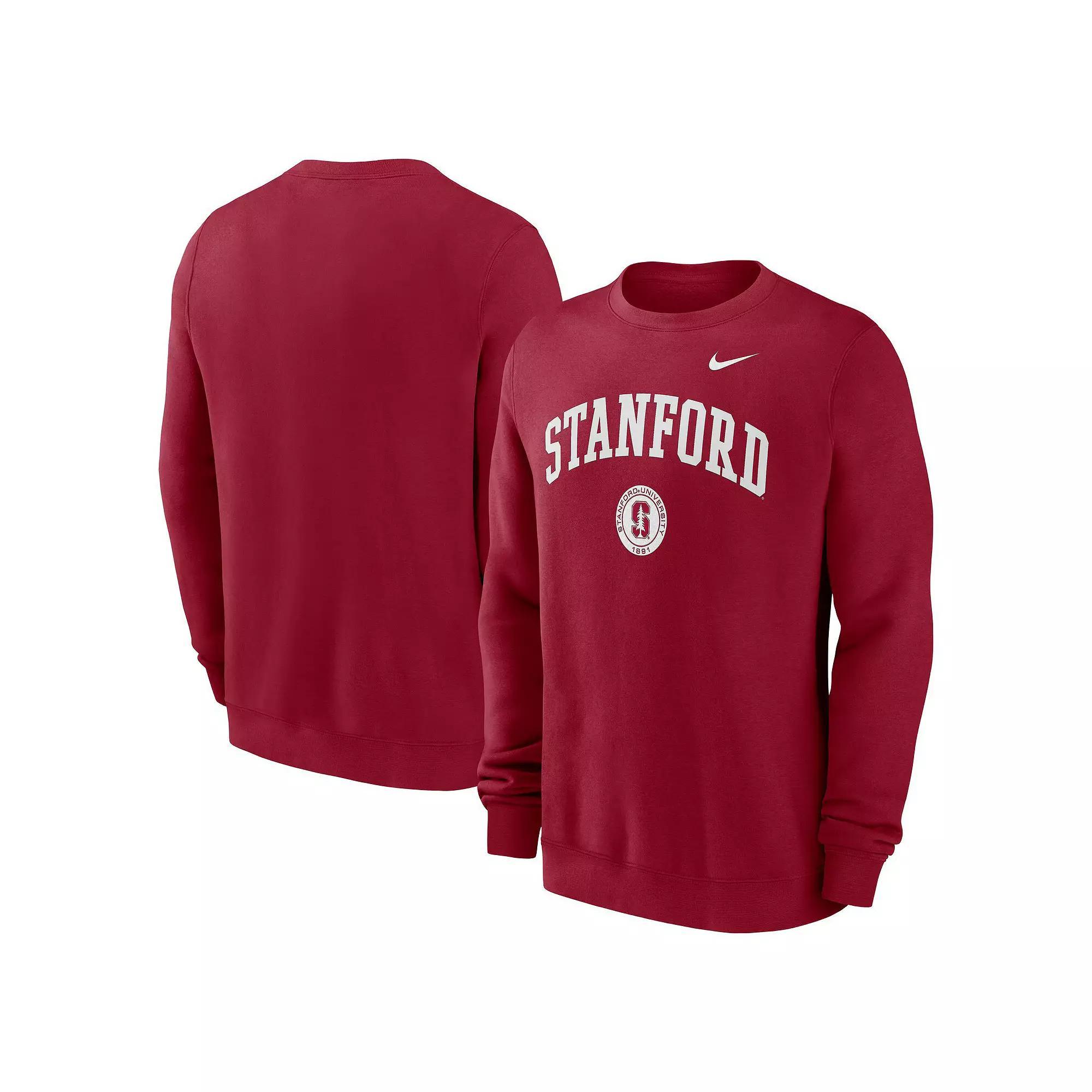 Men's Nike Cardinal Stanford Cardinal Arched Seal Pullover Sweatshirt,  Product Image