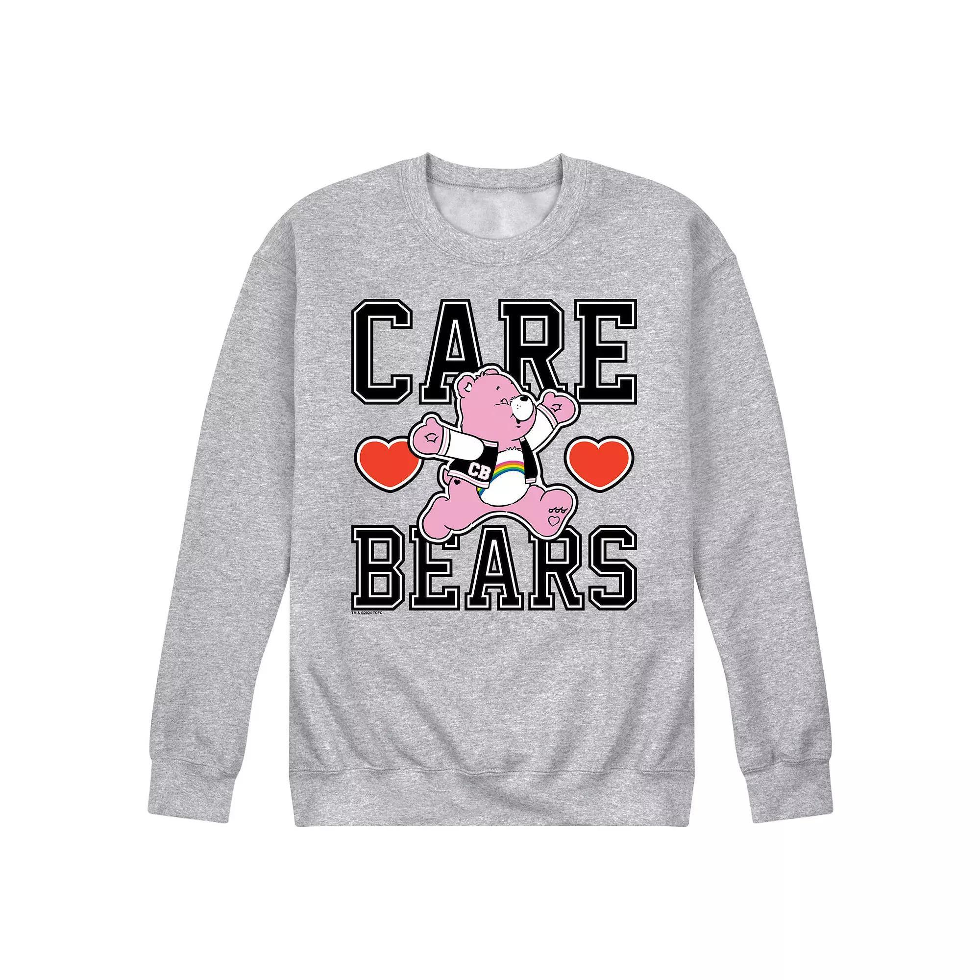 Men's Care Bears Varsity Fleece Sweatshirt, Size: XL, Grey Gray Product Image