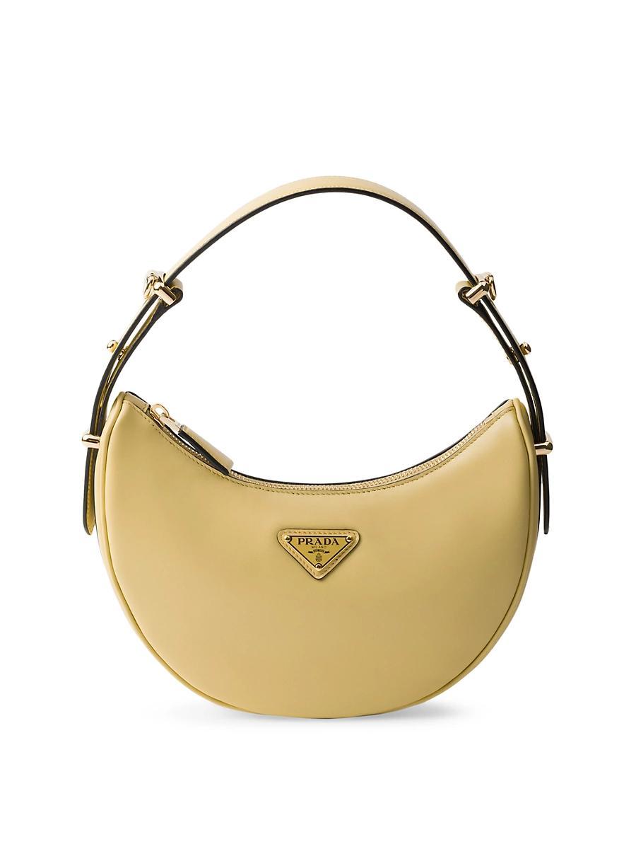 Womens Arqu Leather Shoulder Bag Prada Product Image