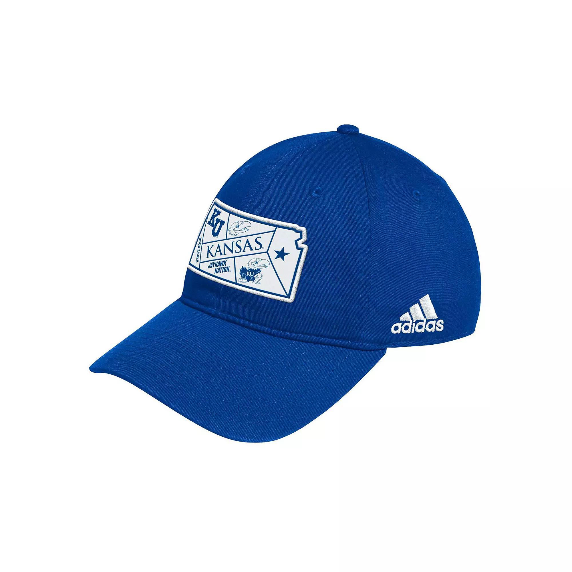 Men's adidas Royal Kansas Jayhawks State Slouch Adjustable Hat, Blue Product Image