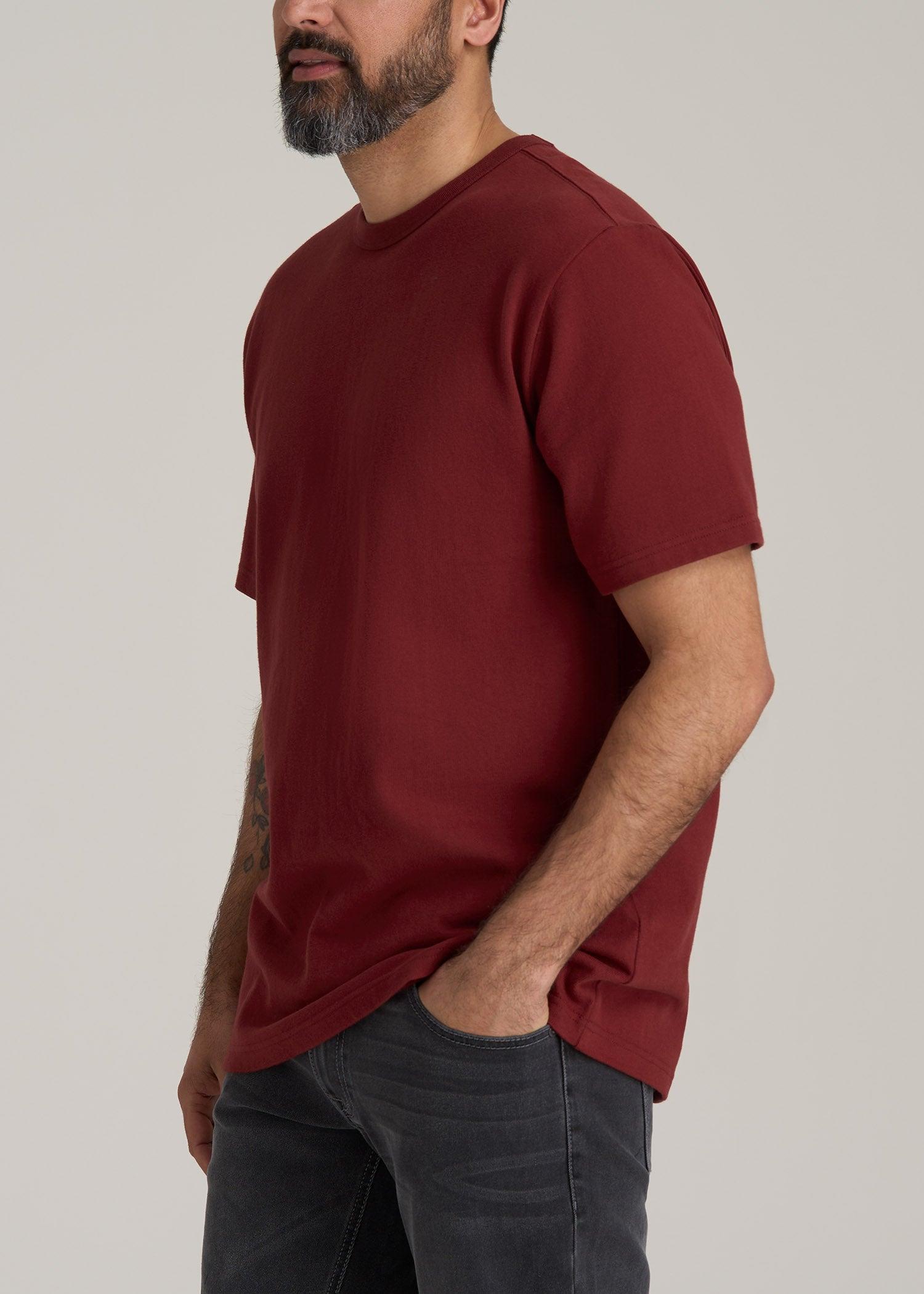 LJ&S Heavyweight RELAXED-FIT Tall Tee in Sumac Red Product Image