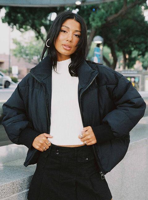 Abe Puffer Jacket Black Product Image