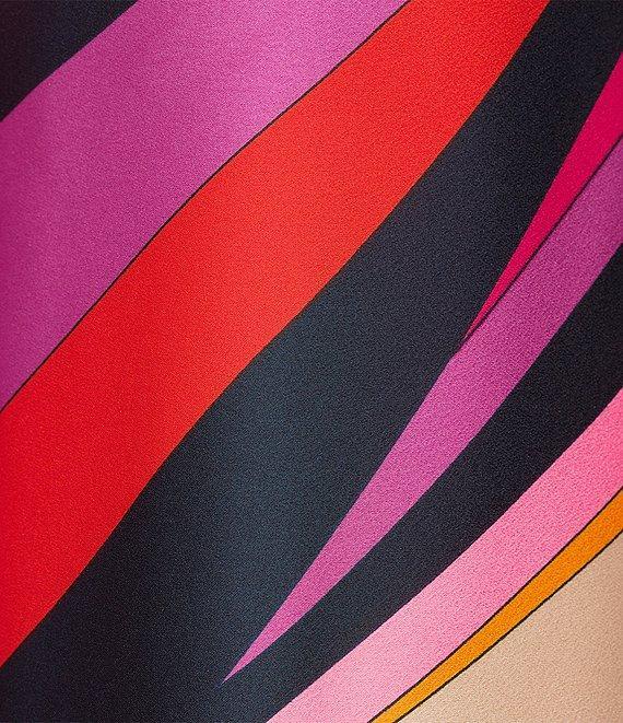 Trina Turk Long Weekend Flat Front Wide Leg Placed Abstract Print Full Length Coordinating Pants Product Image