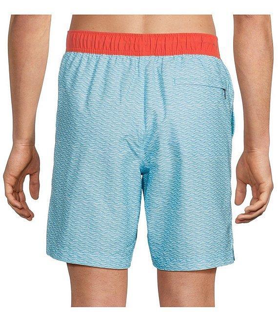 Roundtree & Yorke Textured Wave 8#double; Swim Trunks Product Image