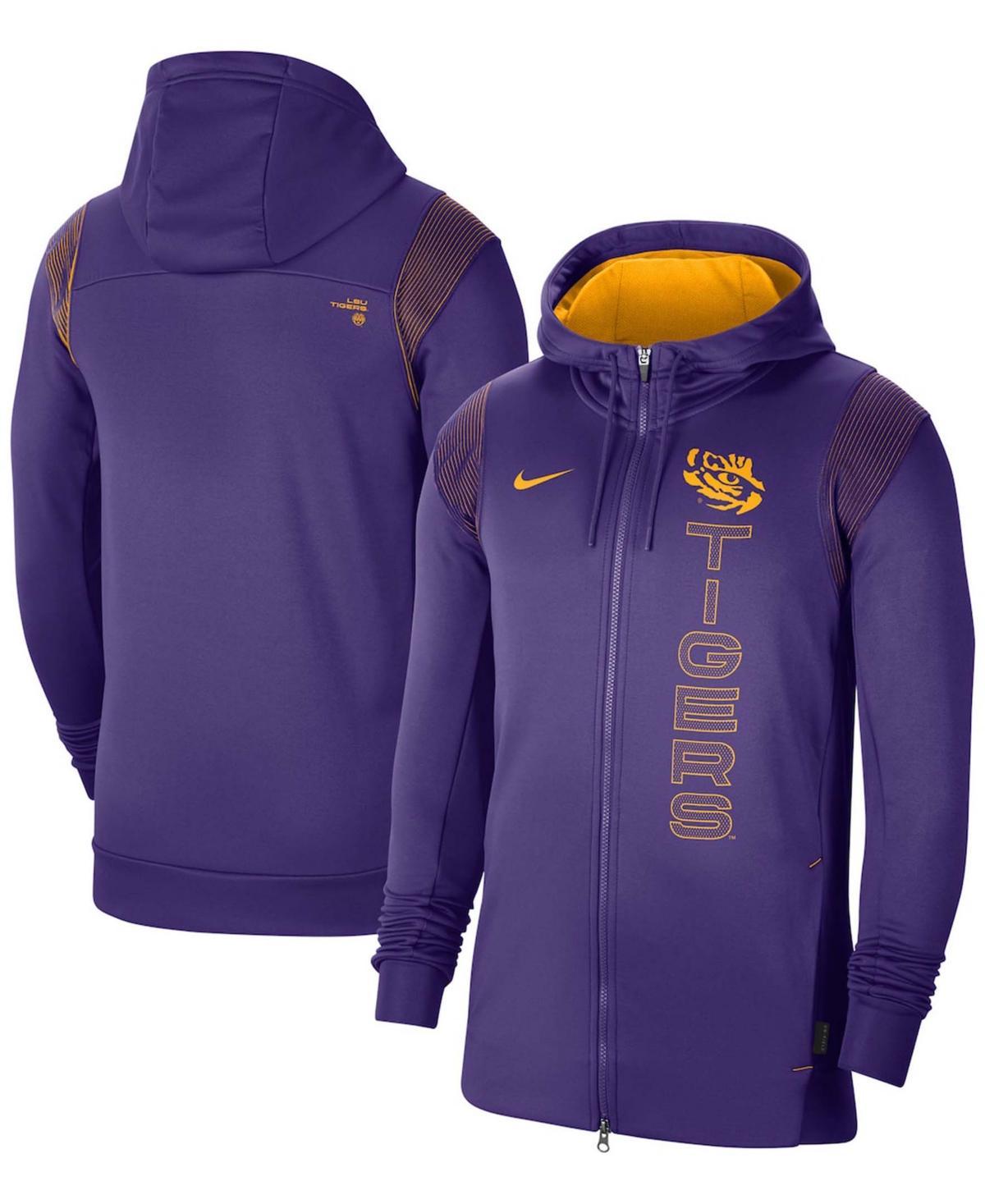 Men's Nike Purple LSU Tigers 2021 Sideline Performance Full-Zip Hoodie, Size: XL Product Image