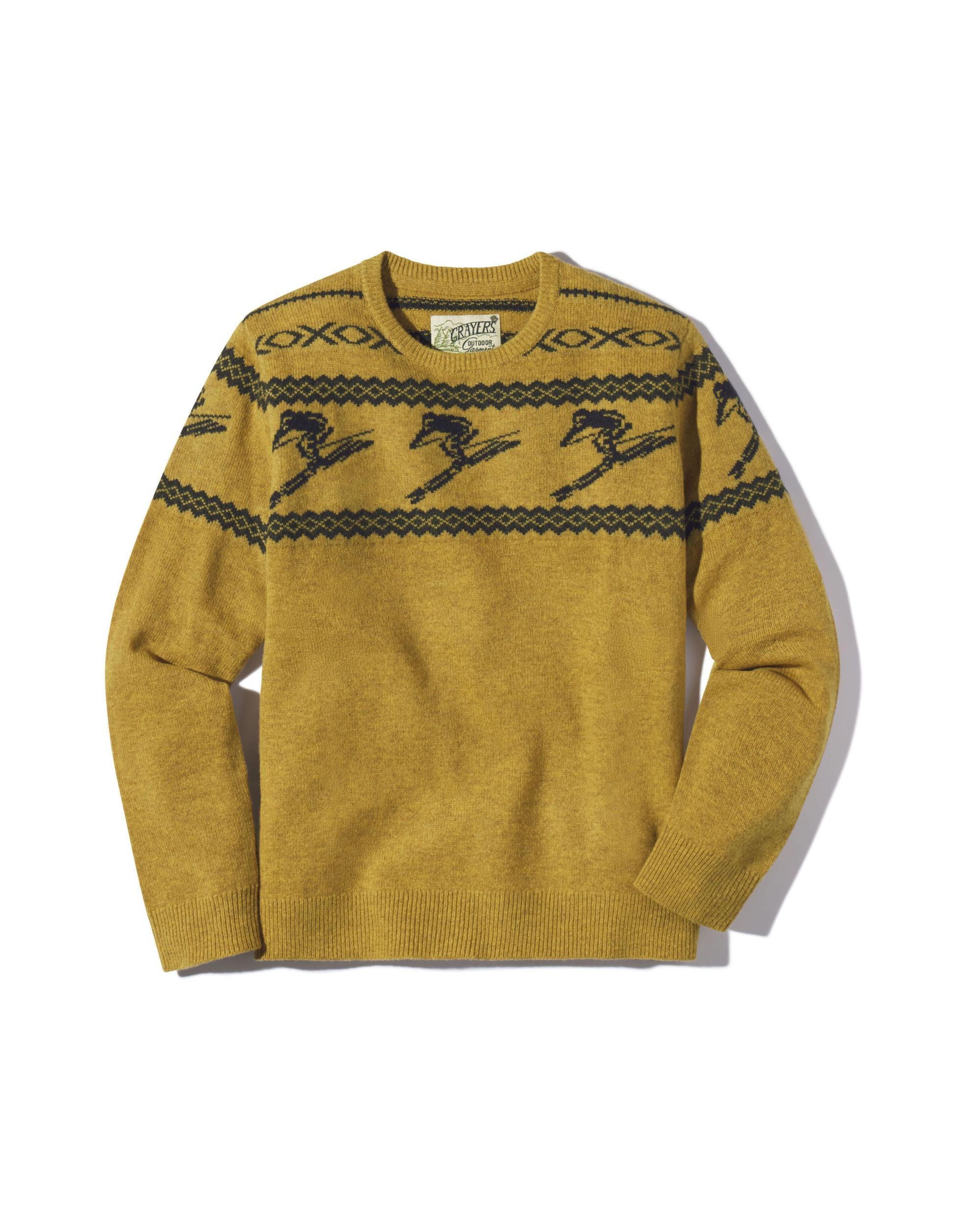 Retro Ski Sweater - Mustard Product Image