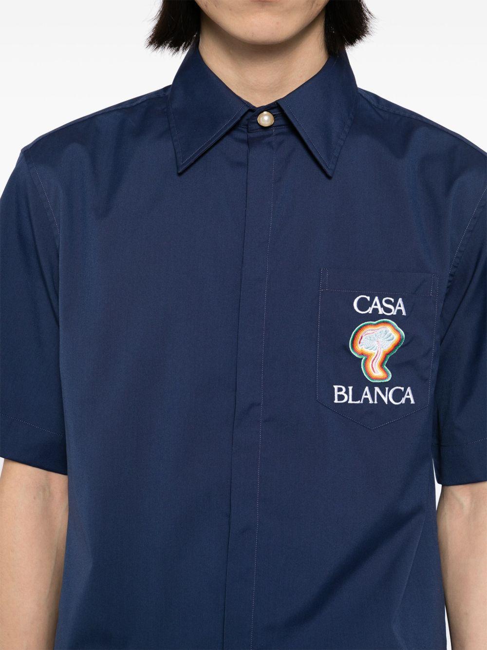 embroidered logo shirt Product Image