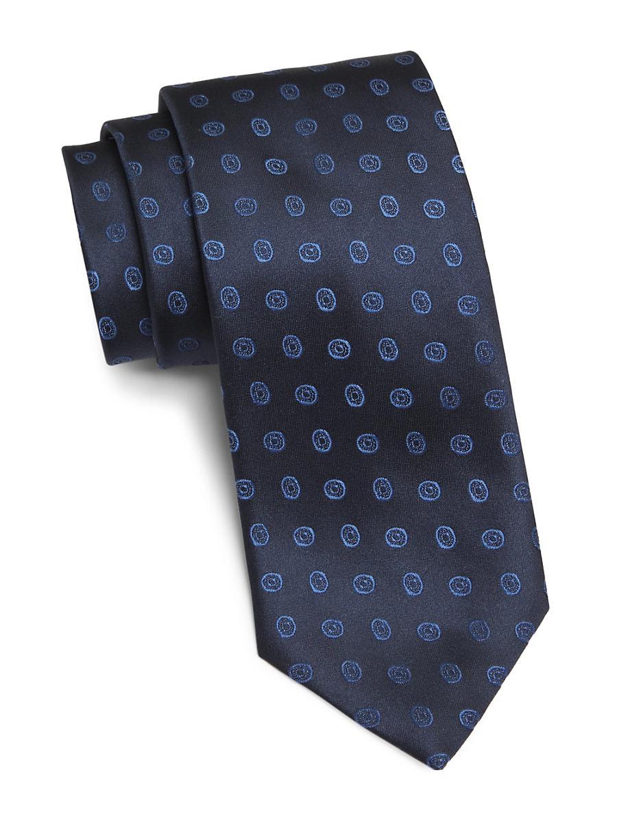 Mens Geometric Silk Tie Product Image