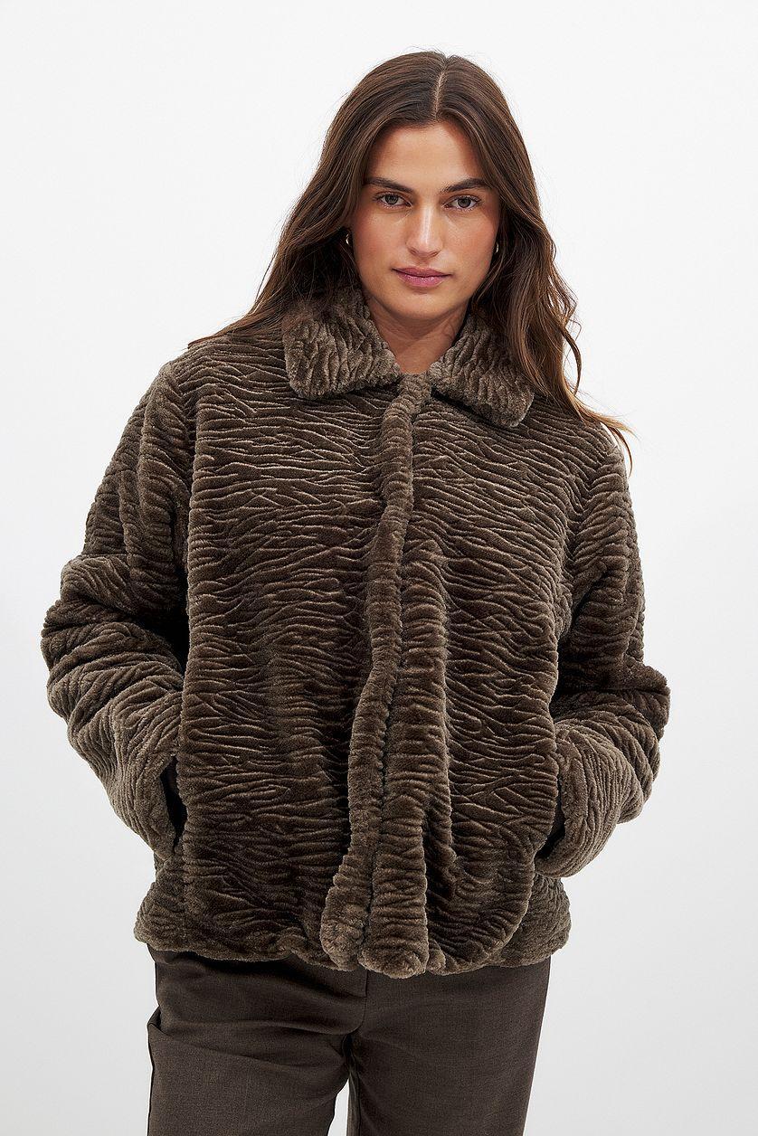 Faux Fur Short Jacket Product Image