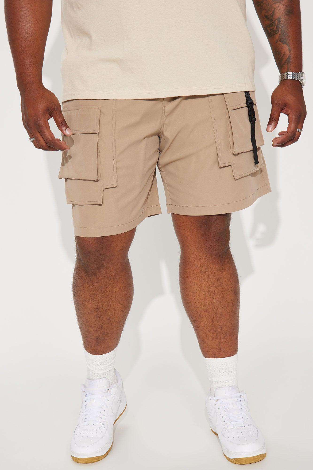 All Cap Utility Nylon Cargo Shorts - Taupe Product Image