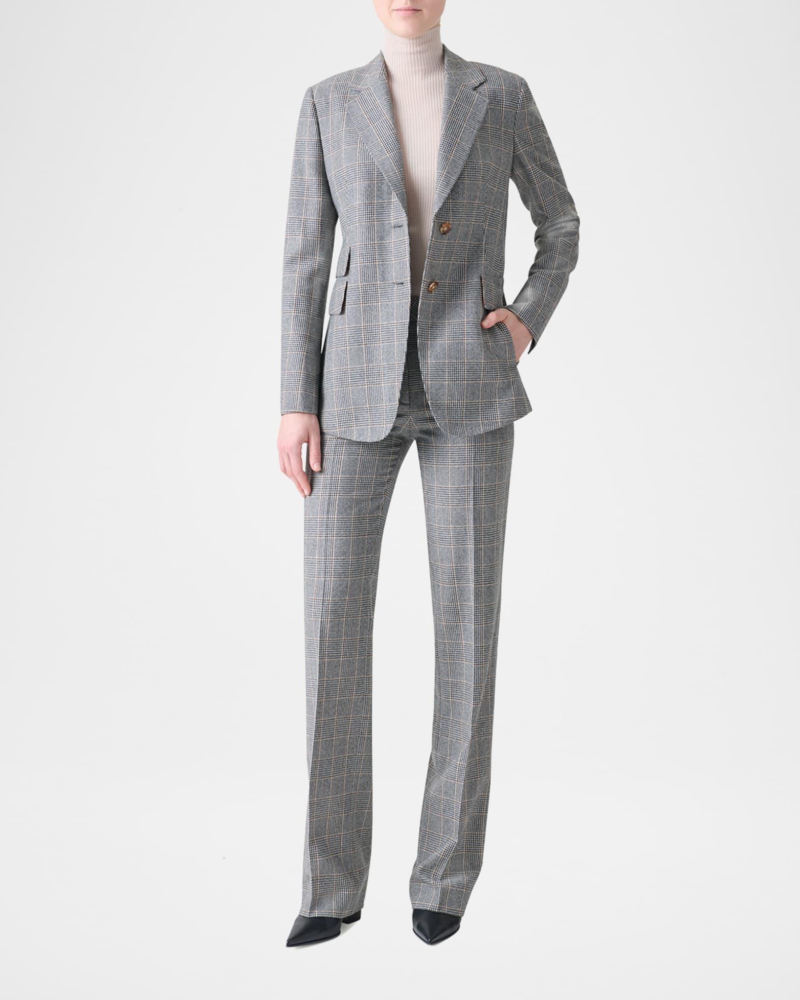 Arie Prince Of Wales Check Cashmere Single-Breasted Jacket Product Image