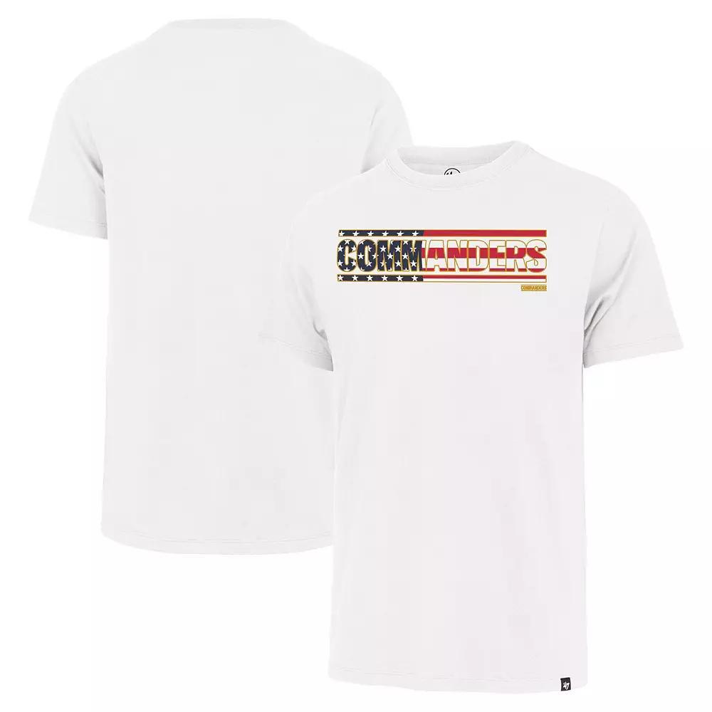 Men's '47 White Washington Commanders Flag Script Franklin T-Shirt, Size: Large, Wft White Product Image