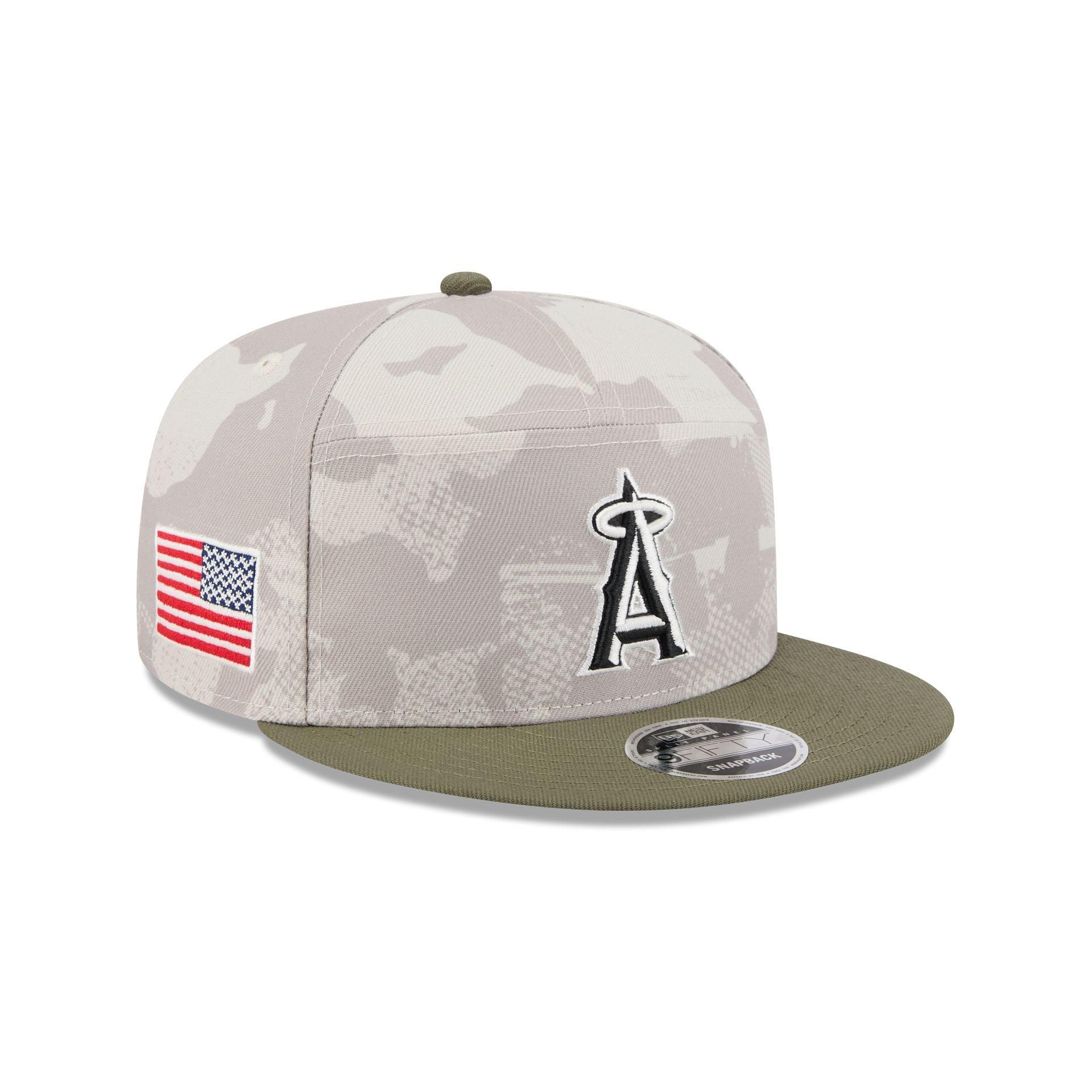 Los Angeles Angels Armed Forces Day 2025 Split Panel 9FIFTY Snapback Hat Male Product Image
