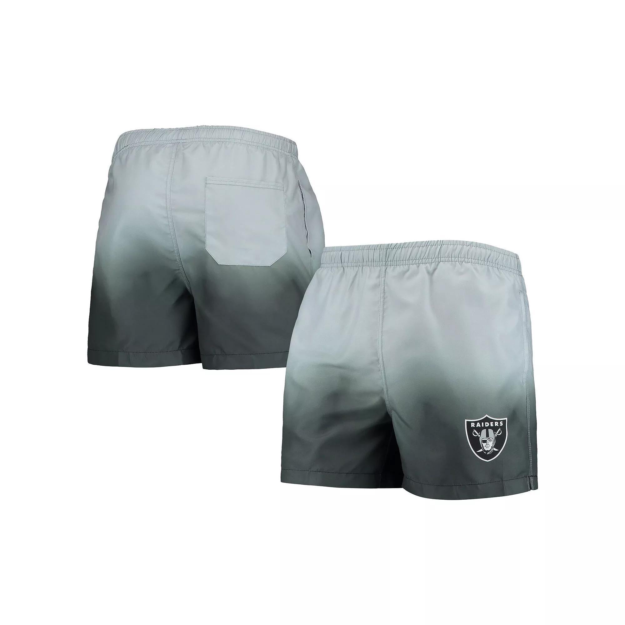 Men's FOCO Black Las Vegas Raiders Dip-Dye Swim Shorts, Size: Small, Lvr Black Product Image