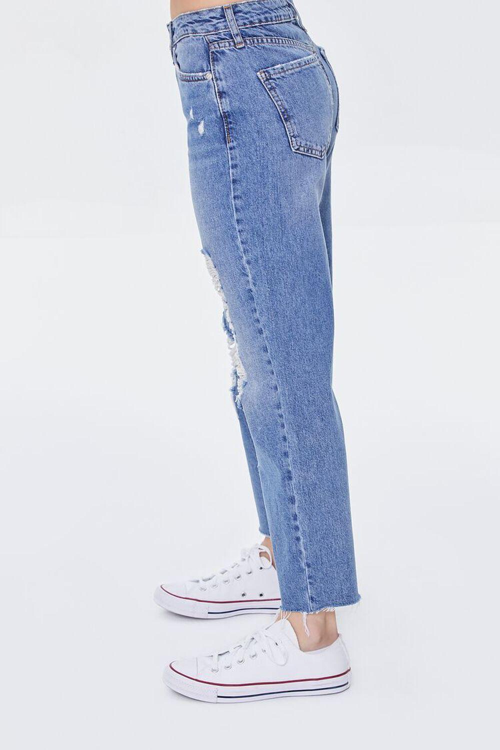 Frayed Mid-Rise Boyfriend Petite Jeans | Forever 21 Product Image