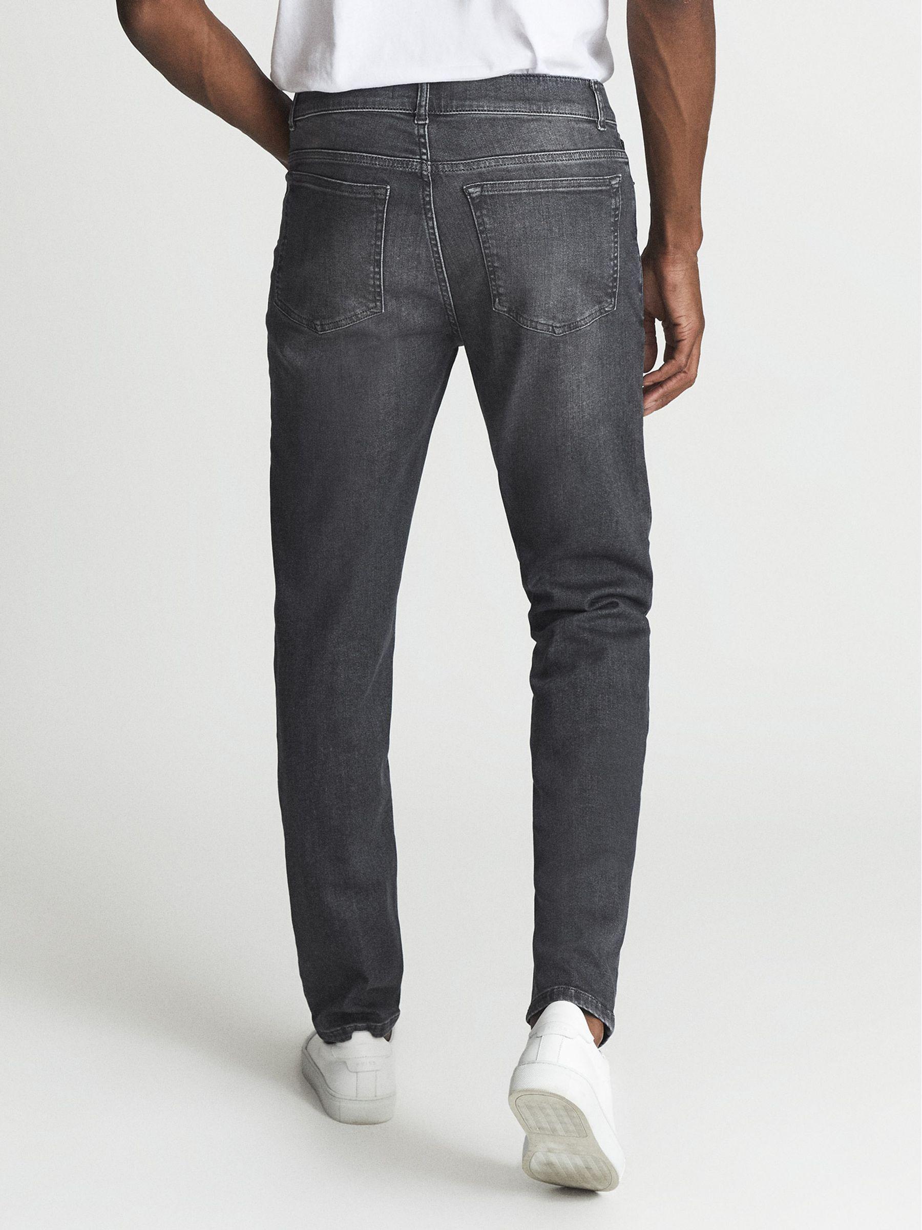 Slim Fit Washed Jeans in Washed Grey Product Image