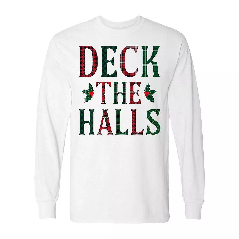 Men's Christmas Deck The Halls Long Sleeve Graphic Tee, Adult Unisex,  Product Image