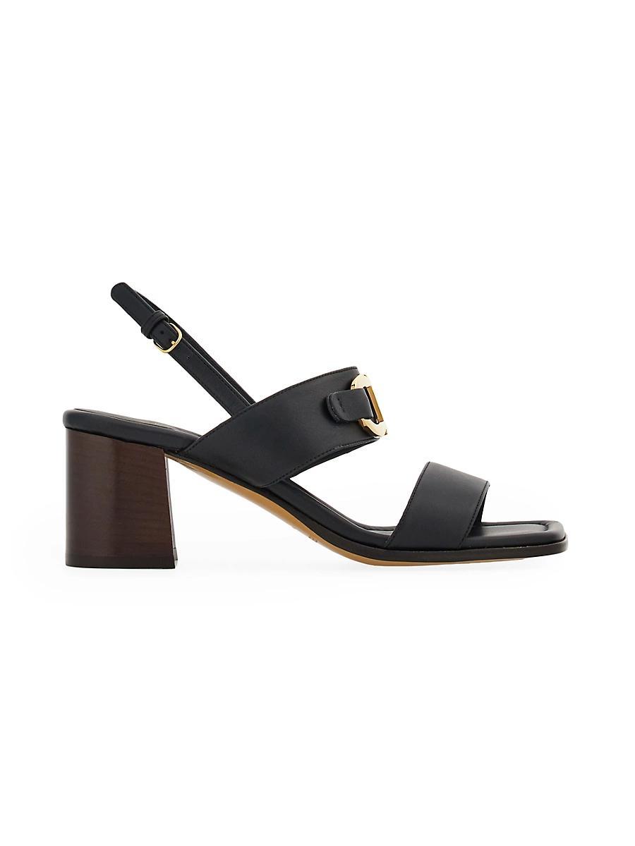 Lou Leather Gancio Slingback Sandals Product Image