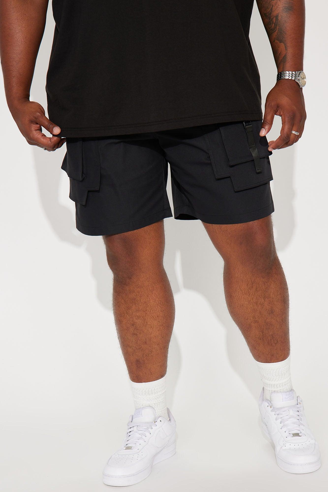 All Cap Utility Nylon Cargo Shorts - Black Product Image