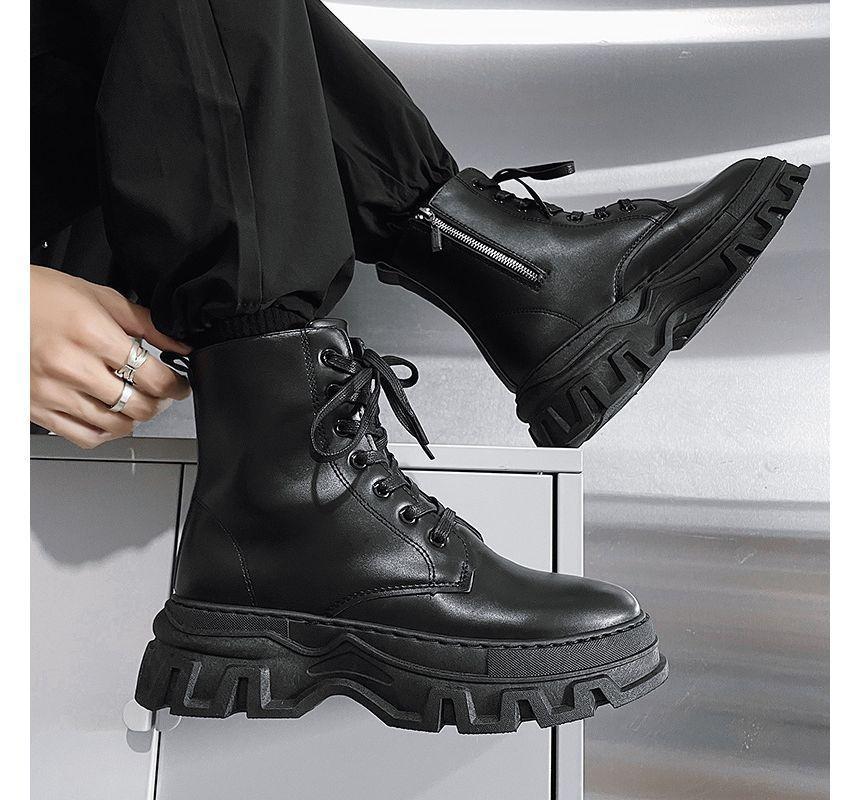 Lace-Up Platform Boots Product Image